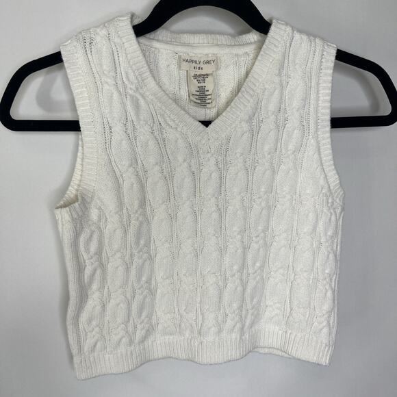 Happily Grey Other - Happily Grey Kids Size Large 10/12 Cable Knit V-Neck Pullover Cardigan Sweater